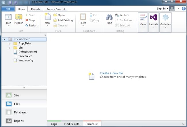 Site Structure in Web Metrix